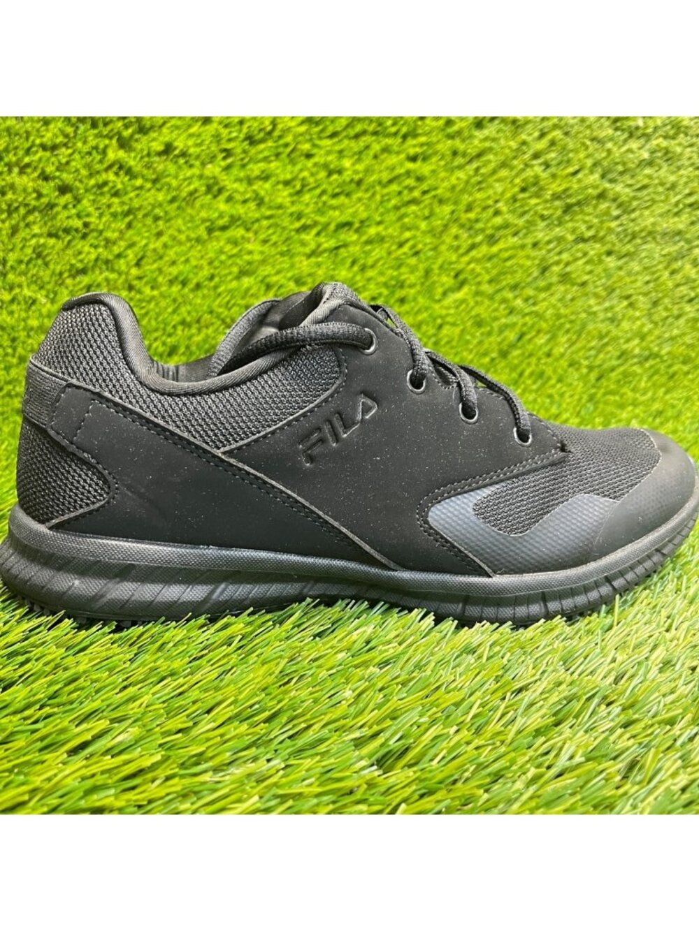 FILA Memory Layers EVO Womens Size 9 Black Slip-Resistant Safety Work Shoes